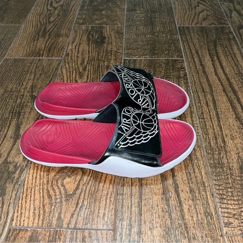 Mens Air Jordan Jumpman Hydro 7 Bred Slides Sandals Sz. 11 - Picture 3 of 3